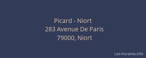 Picard - Niort