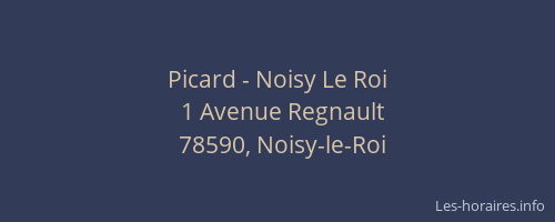 Picard - Noisy Le Roi