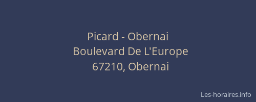 Picard - Obernai