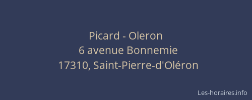 Picard - Oleron