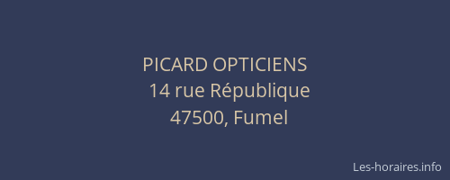 PICARD OPTICIENS