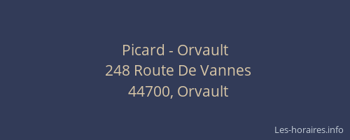 Picard - Orvault