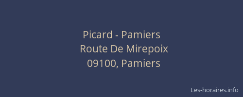 Picard - Pamiers