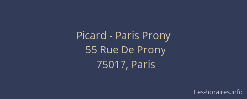 Picard - Paris Prony