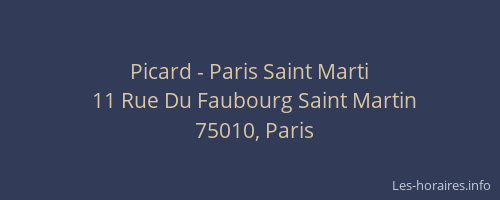Picard - Paris Saint Marti