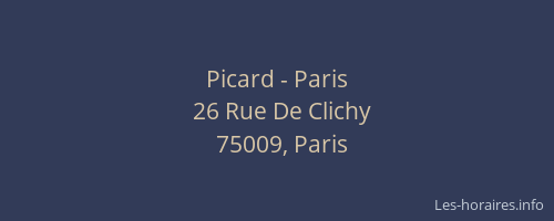 Picard - Paris