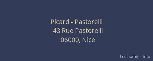 Picard - Pastorelli