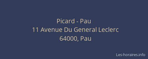 Picard - Pau