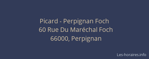 Picard - Perpignan Foch