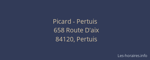 Picard - Pertuis