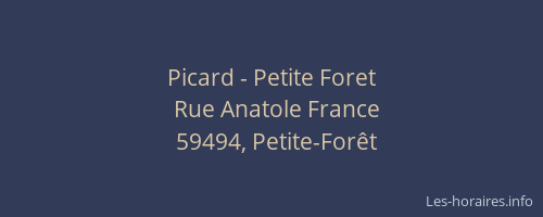 Picard - Petite Foret