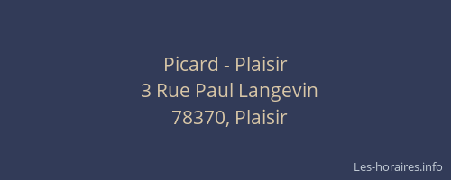 Picard - Plaisir