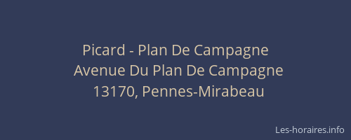 Picard - Plan De Campagne