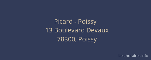 Picard - Poissy