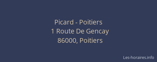 Picard - Poitiers