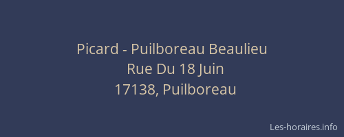 Picard - Puilboreau Beaulieu