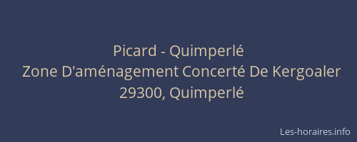 Picard - Quimperlé