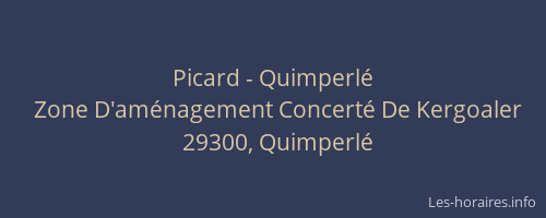 Picard - Quimperl&eacute;