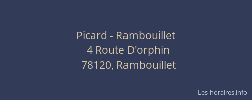 Picard - Rambouillet