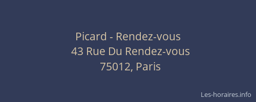 Picard - Rendez-vous