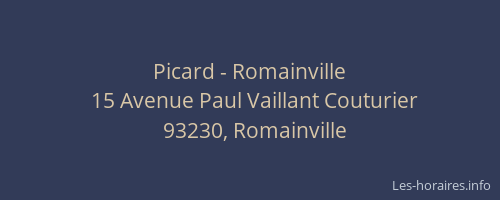 Picard - Romainville