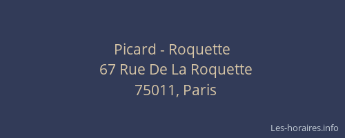Picard - Roquette