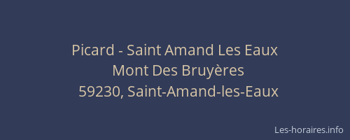 Picard - Saint Amand Les Eaux