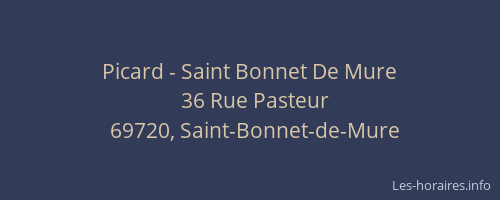 Picard - Saint Bonnet De Mure