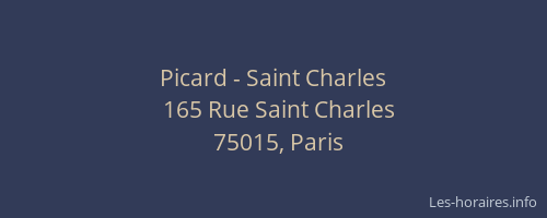 Picard - Saint Charles