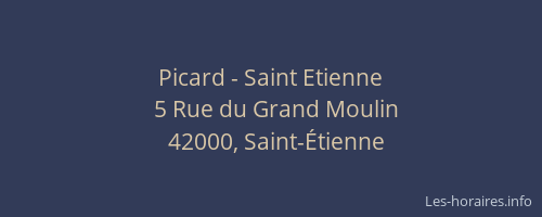 Picard - Saint Etienne