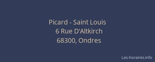 Picard - Saint Louis