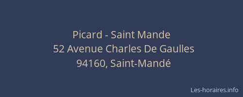 Picard - Saint Mande