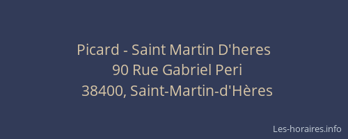 Picard - Saint Martin D'heres