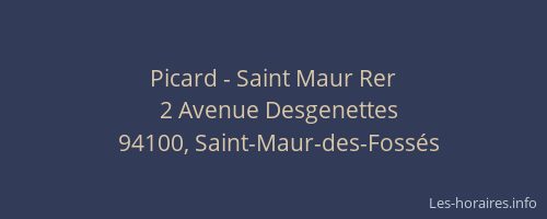 Picard - Saint Maur Rer