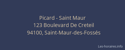 Picard - Saint Maur