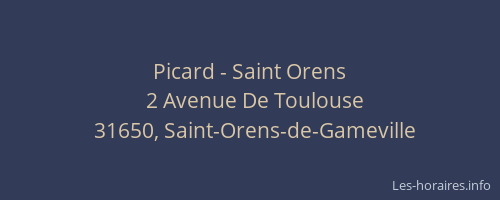 Picard - Saint Orens