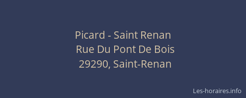 Picard - Saint Renan