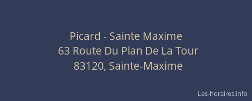 Picard - Sainte Maxime