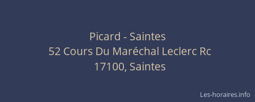 Picard - Saintes