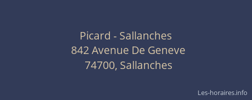 Picard - Sallanches