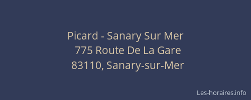 Picard - Sanary Sur Mer
