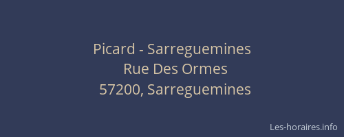 Picard - Sarreguemines