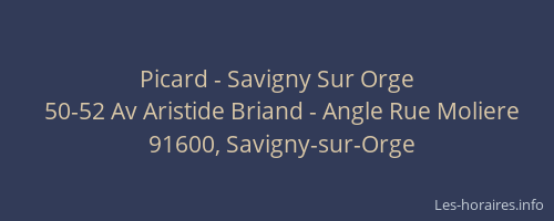 Picard - Savigny Sur Orge