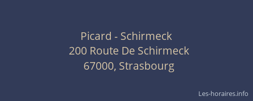 Picard - Schirmeck