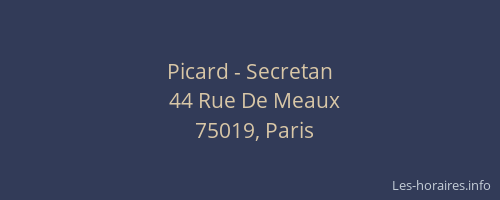 Picard - Secretan