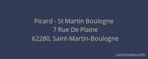 Picard - St Martin Boulogne