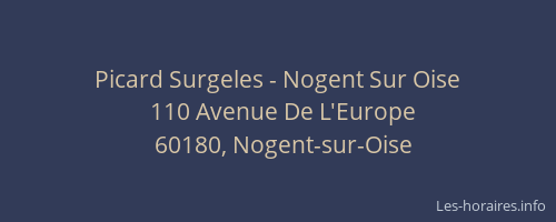 Picard Surgeles - Nogent Sur Oise