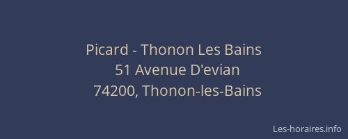 Picard - Thonon Les Bains