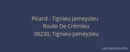 Picard - Tignieu Jameyzieu