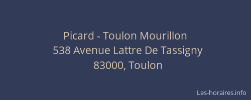 Picard - Toulon Mourillon